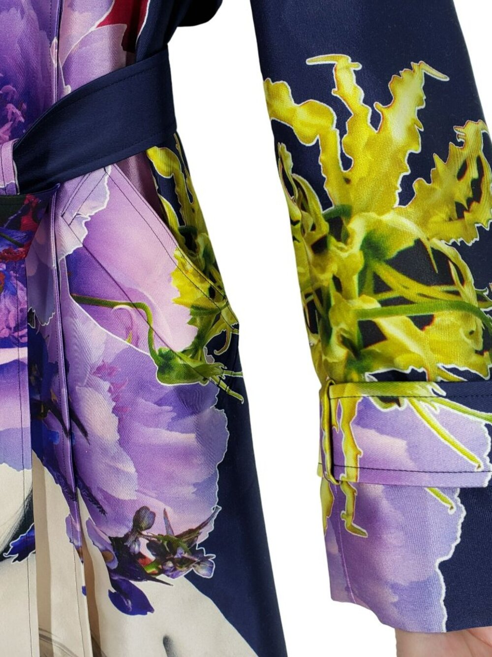 Jason Wu $4995 Rainbow Silk Trench Coat Maximalist Art to Wear Spring Unique - Picture 12 of 16